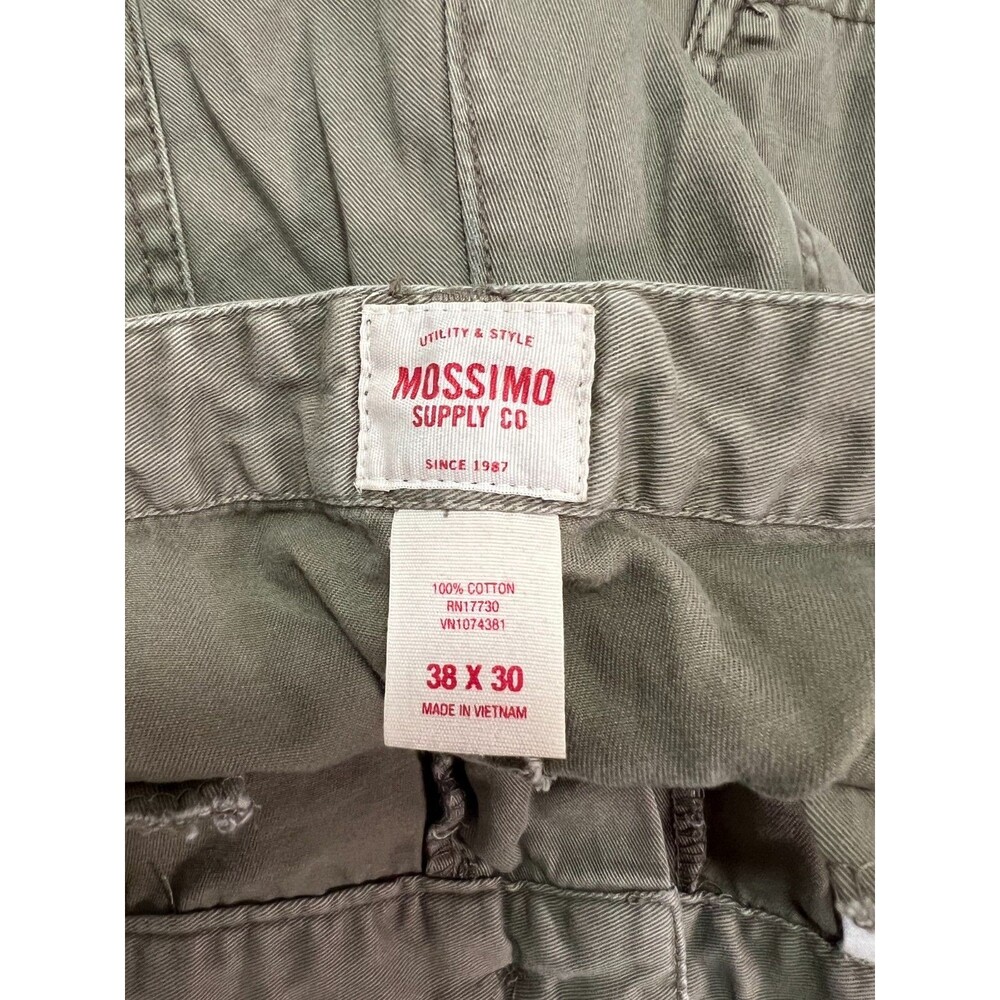 Vintage Y2K Mossimo Cargo Pants Mens 38x30 Khaki Gorpcore Grunge Wide Leg - Picture 8 of 9